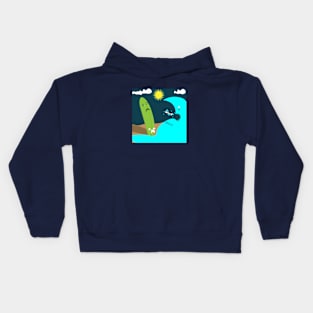 Sad Surfboard Kids Hoodie